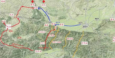 斜谷位置图 三国第一铁匠-蒲元